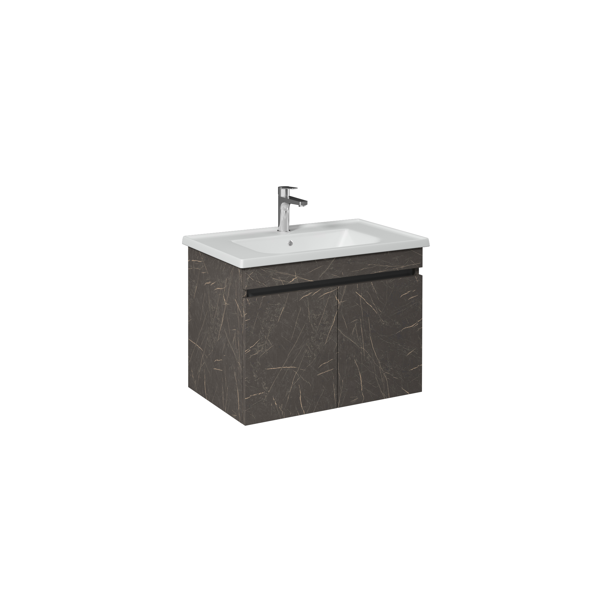 Trio Washbasin Cabinet, Retro Silver 65 cm