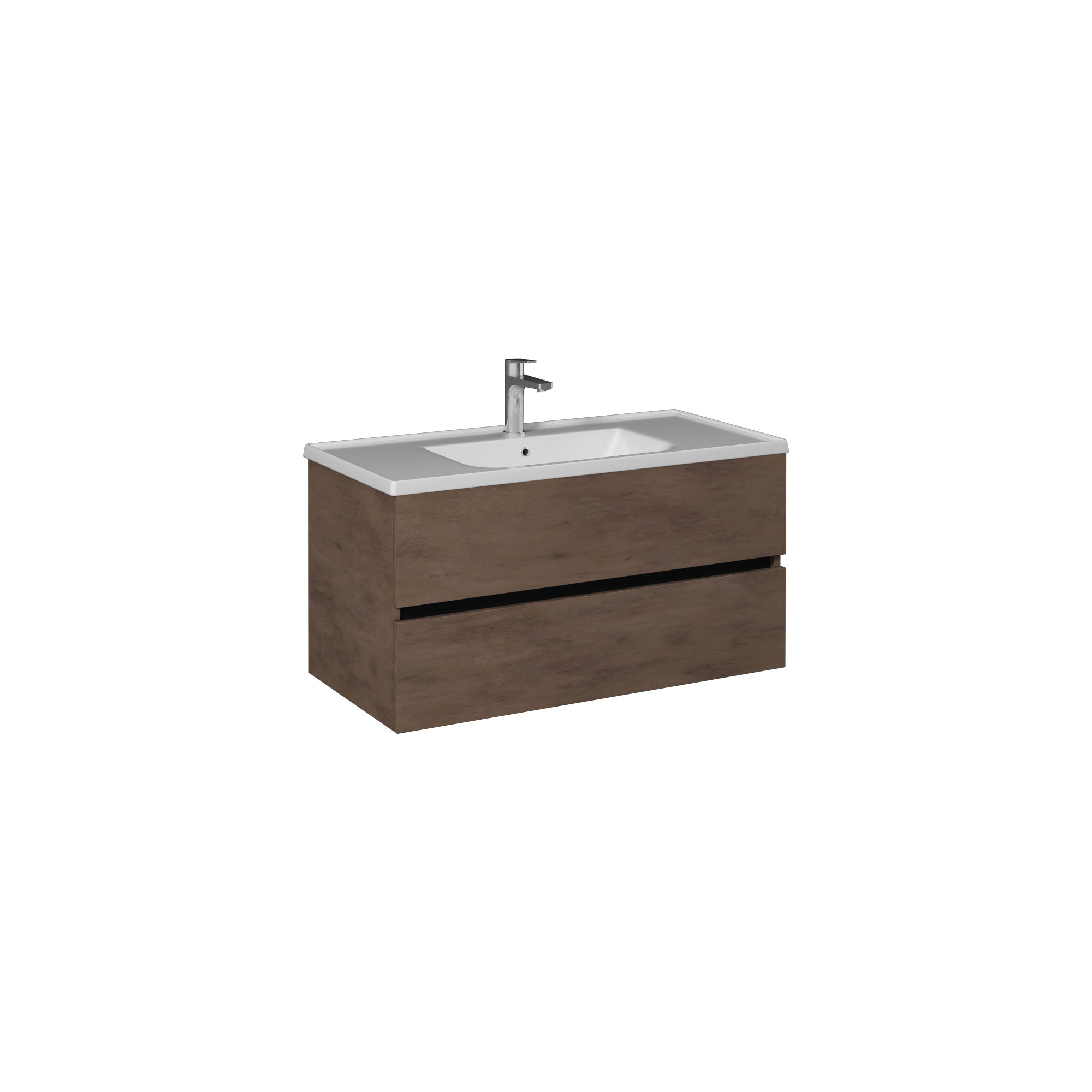 Trio + Washbasin Cabinet, Retro Bronze 100 cm