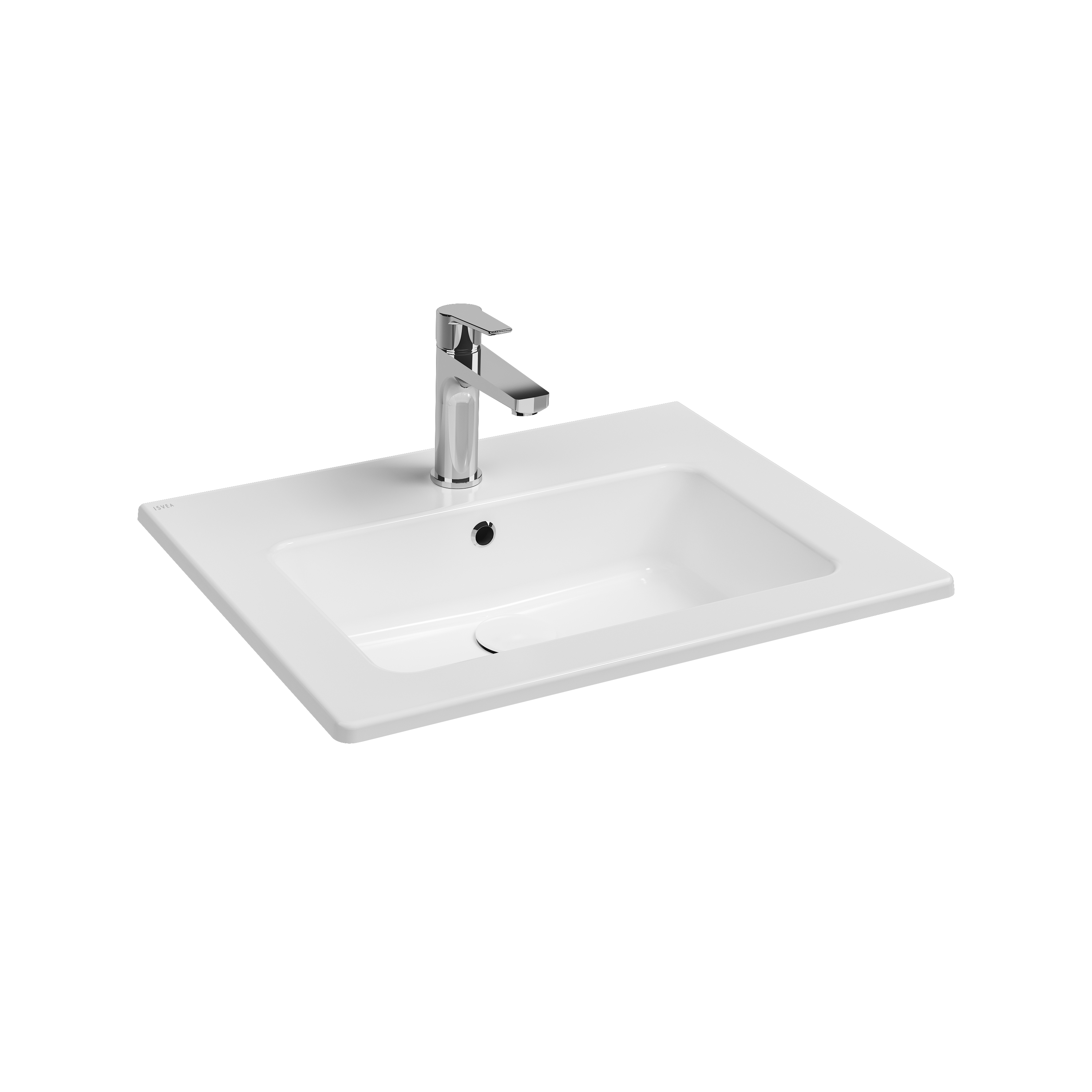 Systeme T Flat Washbasin, 61 cm