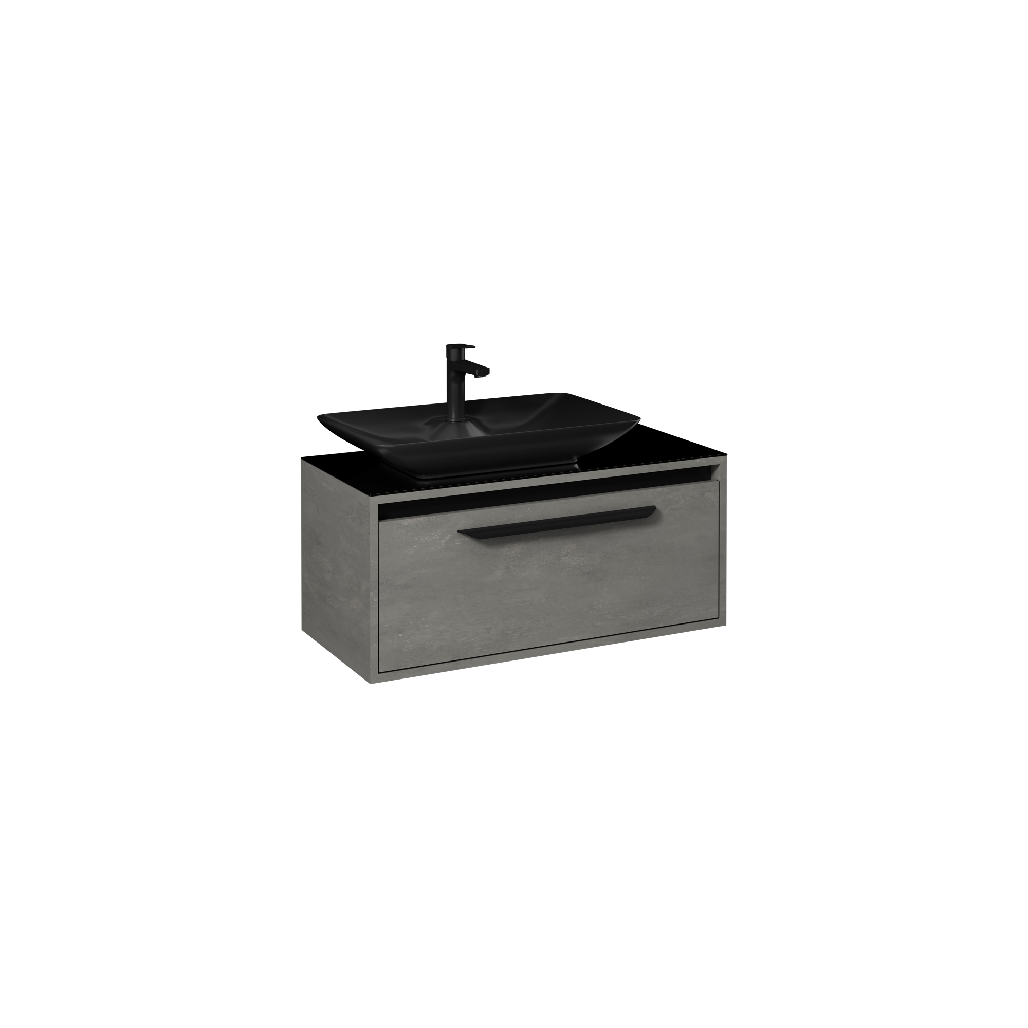 Bella Washbasin Cabinet, Retro Silver 90 cm