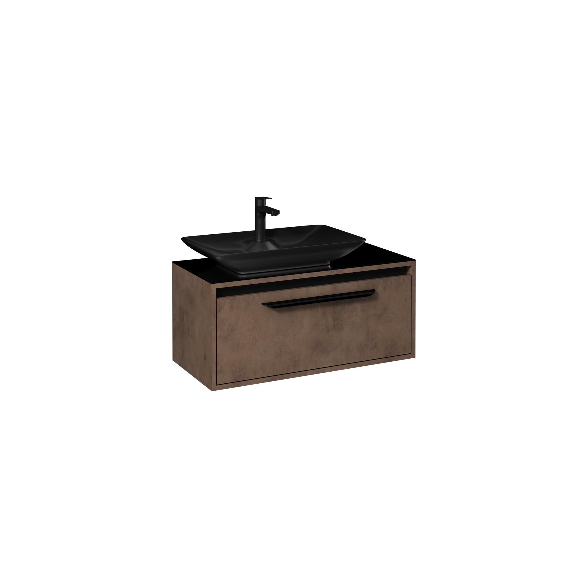 Bella Washbasin Cabinet, Retro Bronze 90 cm