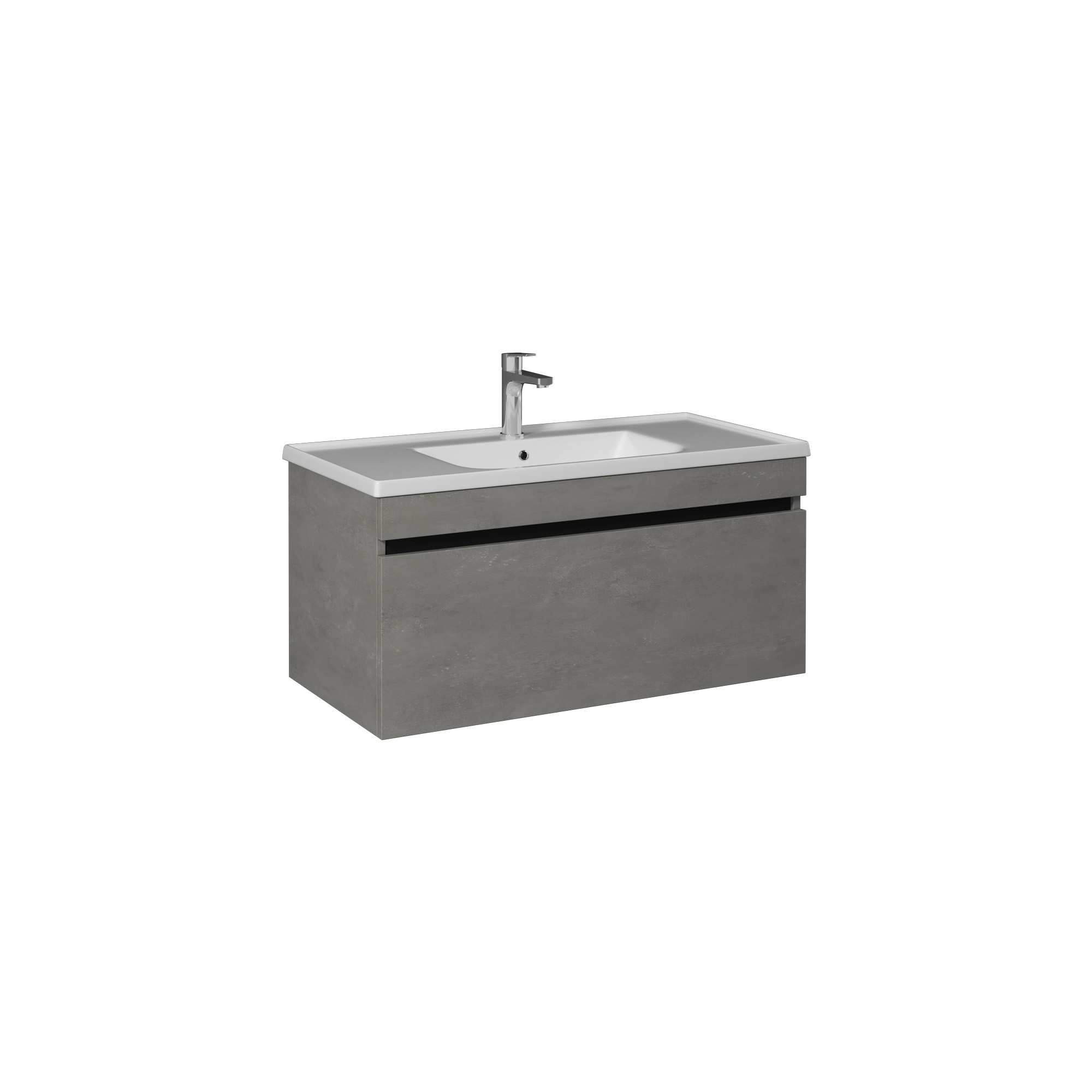 Trio + Washbasin Cabinet, Retro Bronze 100 cm