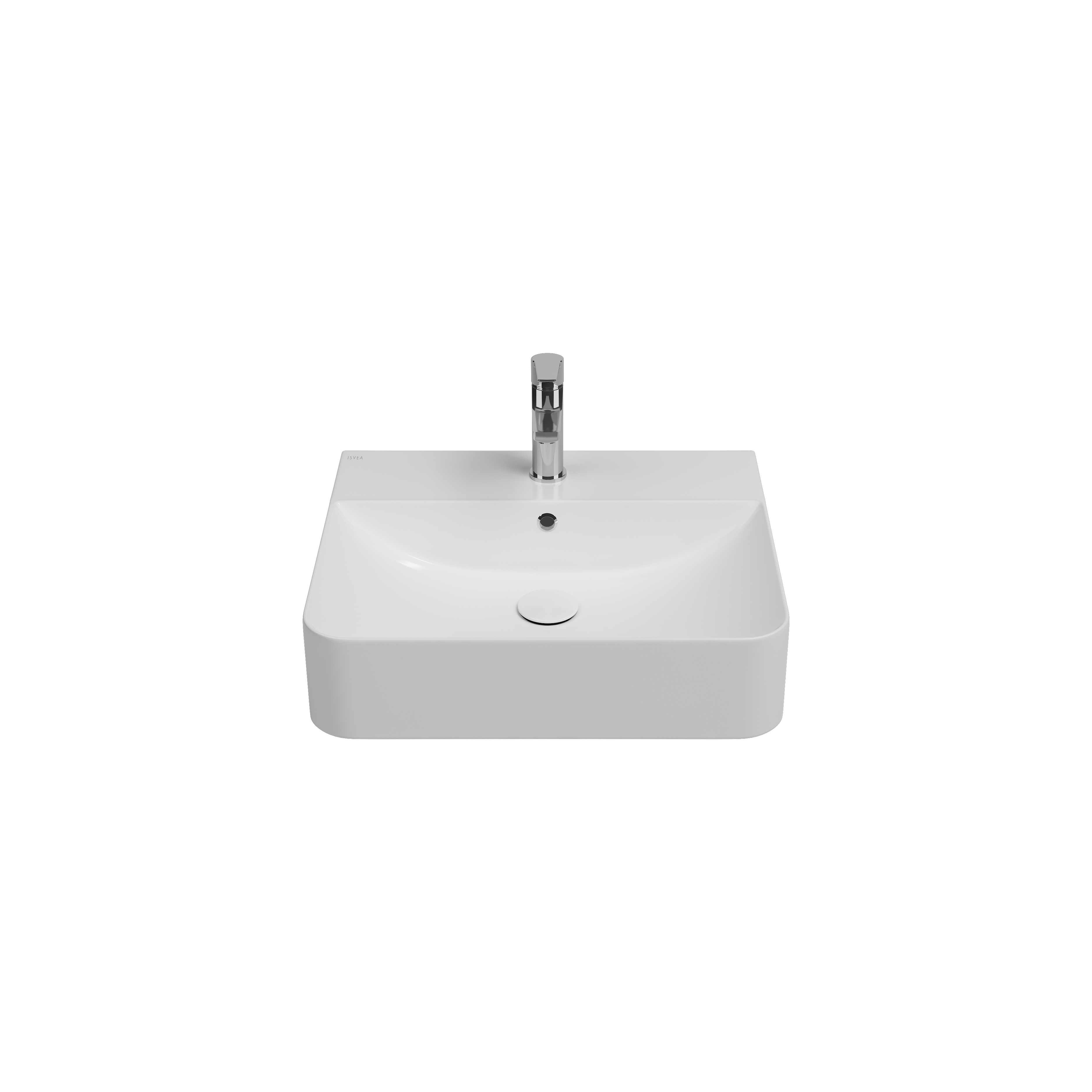 Aqua'Vita Semi-Recessed Countertop Washbasin, 59 cm