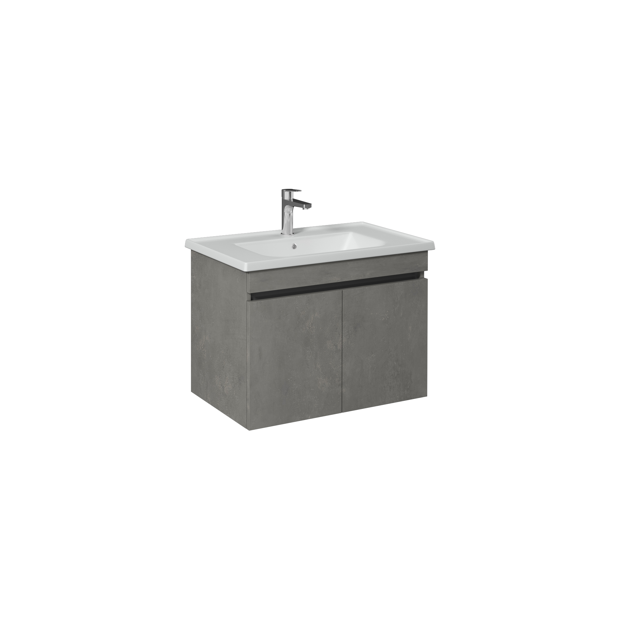 Trio Washbasin Cabinet, Retro Silver 65 cm