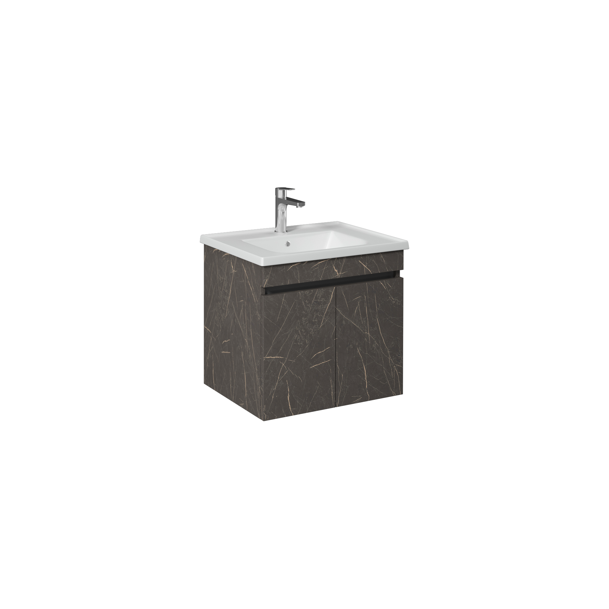 Trio Washbasin Cabinet, Retro Silver 65 cm